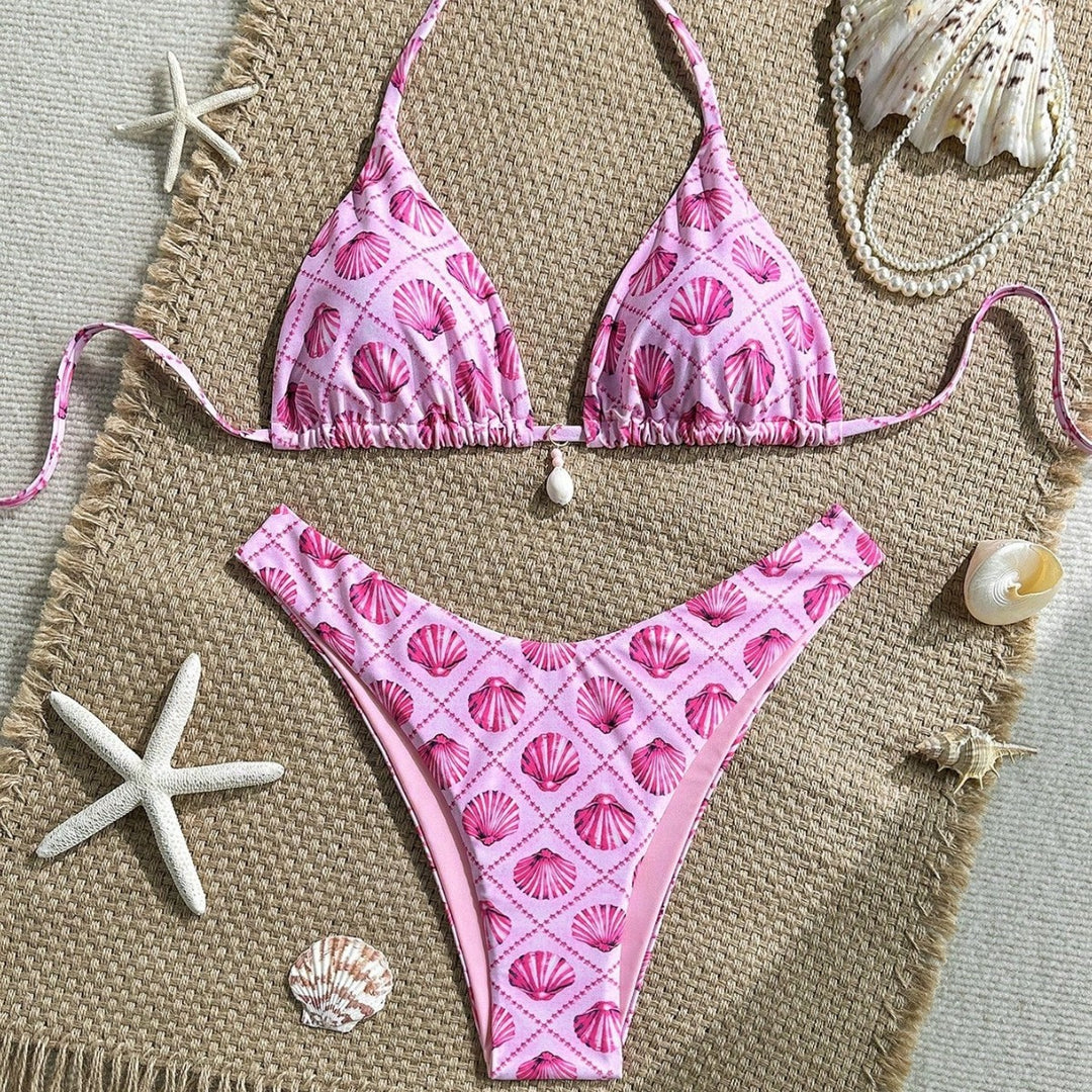 Damen Triangel-Bikini mit Muschelmotiv Echo Archiv