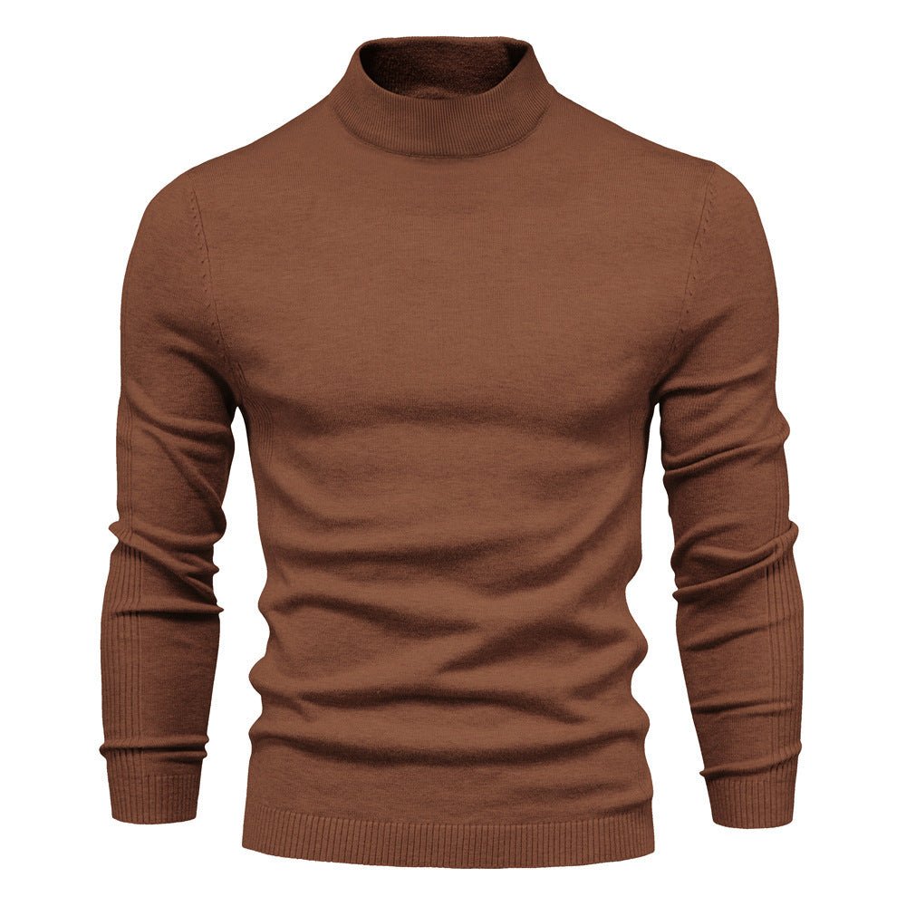Herren modischer Rollkragenpullover aus feinem Strick Echoarchiv