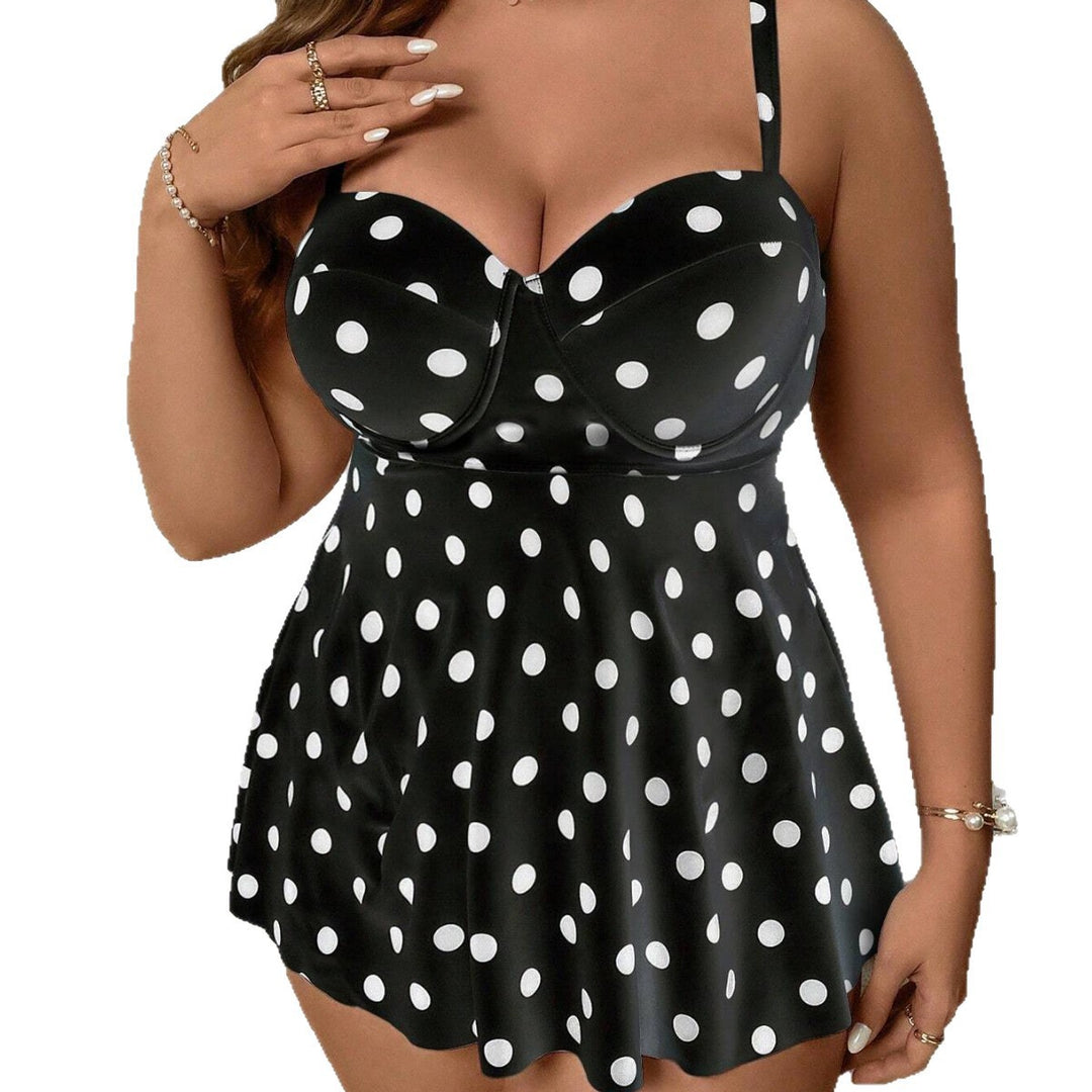 Damen Tankini mit figurbetontem Rock und Polka-Dots Echo Archiv