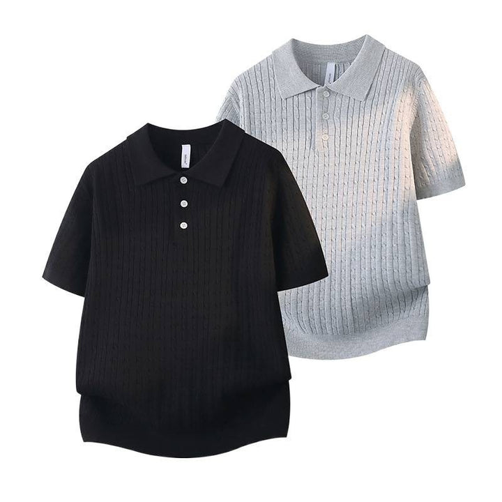 Damen Kurzarm Poloshirt mit Struktur Echo Archiv