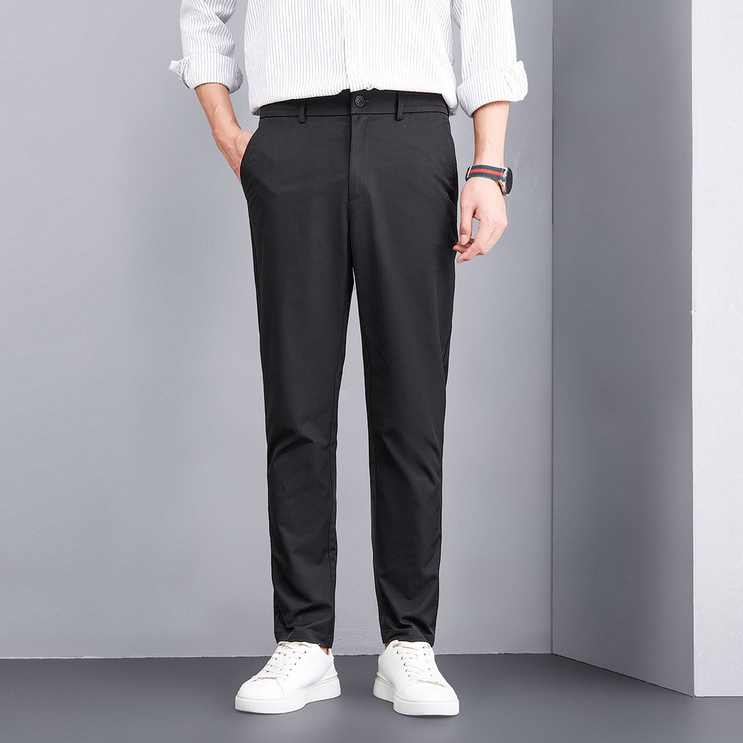 Herren elegante Anzughose mit elastischem Bund und seitlichen Eingrifftaschen Echoarchiv