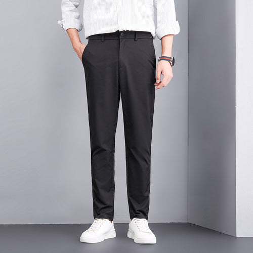 Herren elegante Anzughose mit elastischem Bund und seitlichen Eingrifftaschen Echoarchiv