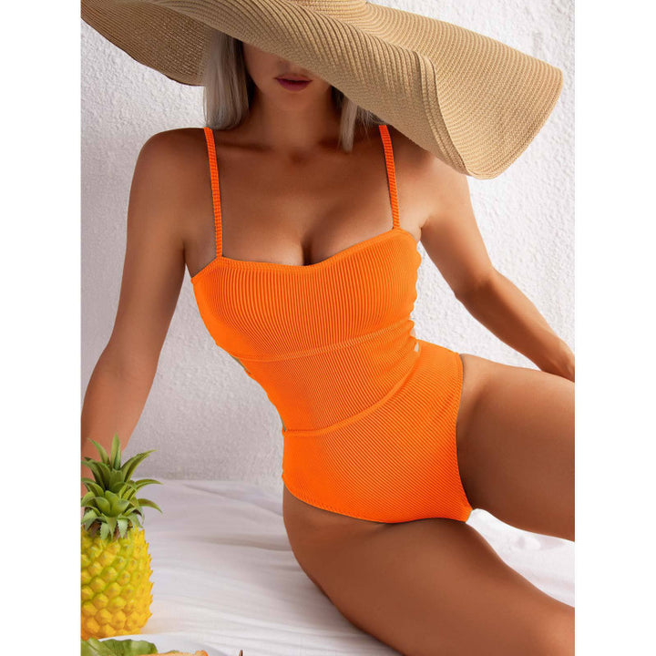 Damen Einteiler Badeanzug mit elegantem Rippendesign und figurschmeichelnder Silhouette Echo Archiv