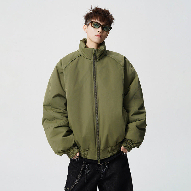 Herren Oversized Windjacke mit Stehkragen und elastischen Bündchen Echoarchiv