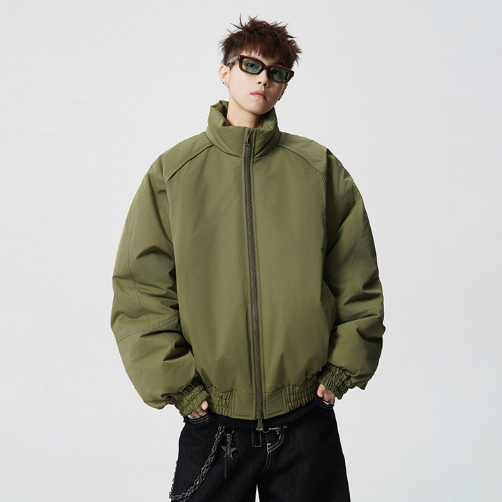Herren Oversized Windjacke mit Stehkragen und elastischen Bündchen Echoarchiv