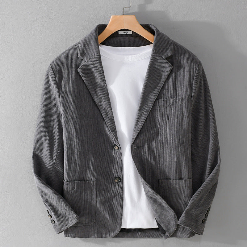 Herren Kordsakko im smart-casual Stil mit klassischer Knopfleiste Echoarchiv