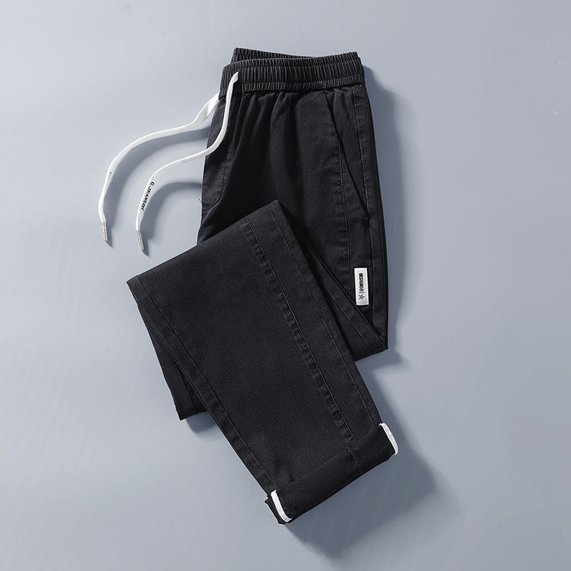Herren bequeme Chinohose mit verstellbarem Bund und seitlichen Taschen Echoarchiv
