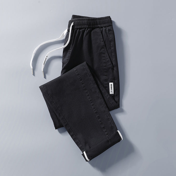 Herren bequeme Chinohose mit verstellbarem Bund und seitlichen Taschen Echoarchiv