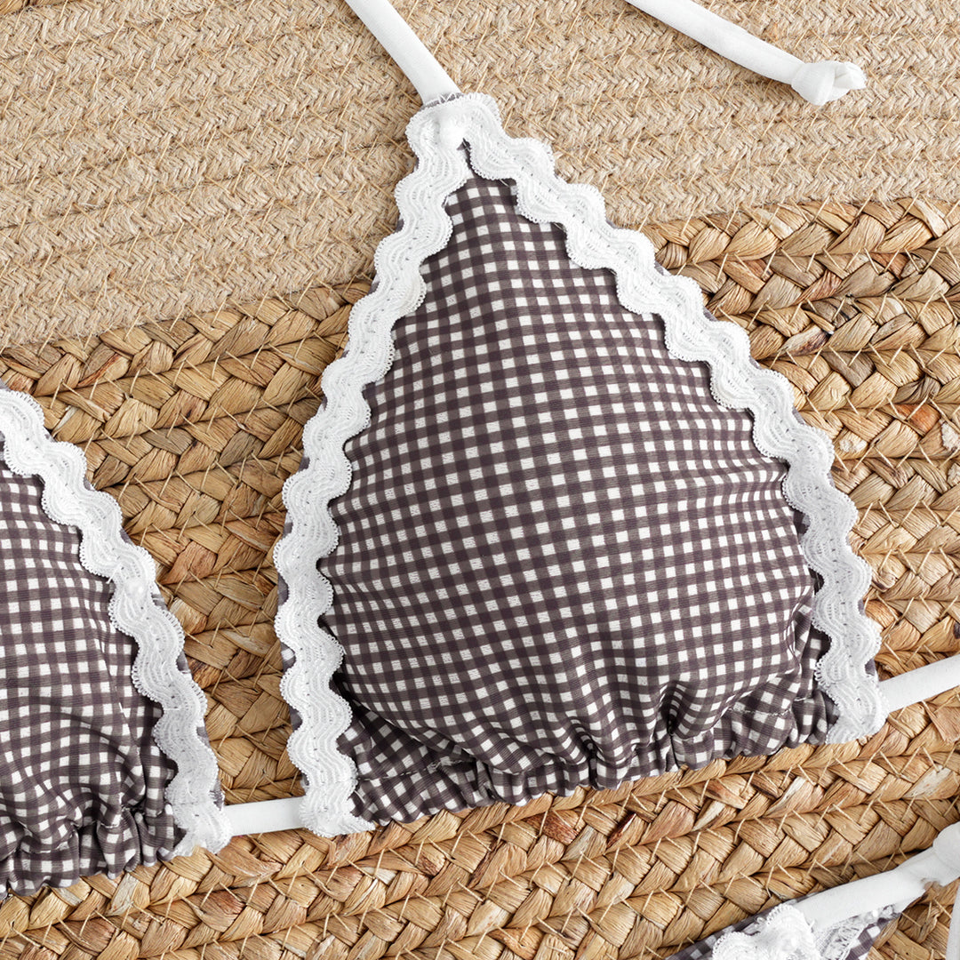 Damen Bikini-Set mit verziertem Triangel-Oberteil und verstellbarem Höschen Echo Archiv