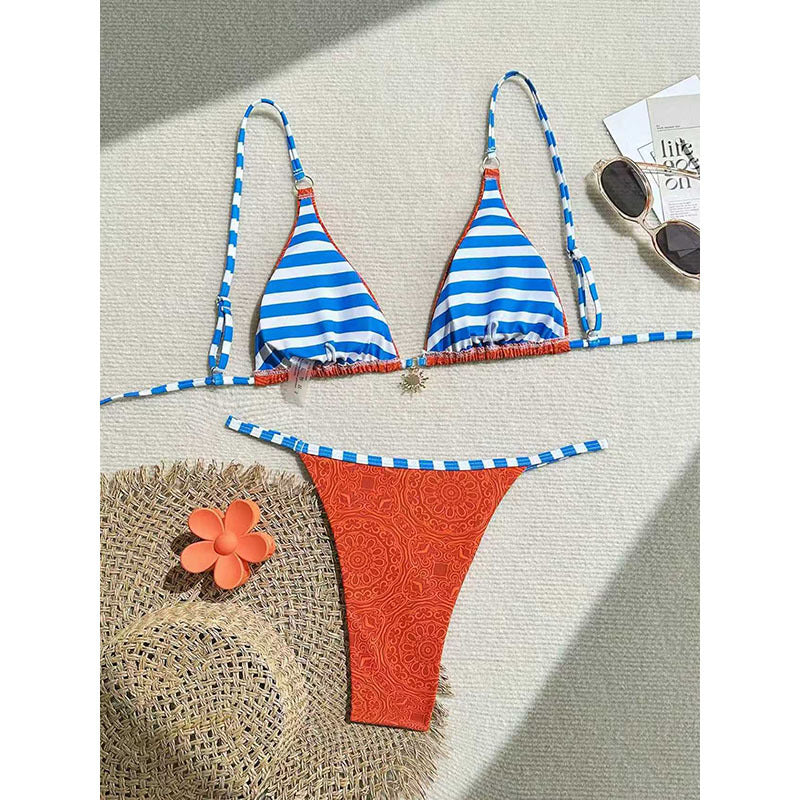 Damen Triangel-Bikini mit verspielten Verzierungen Echo Archiv
