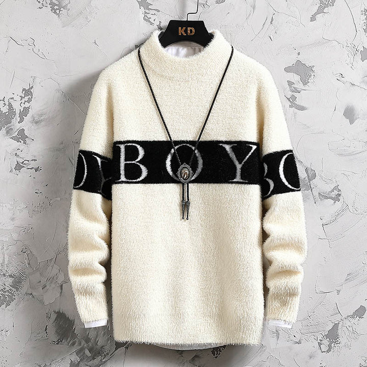 Damen Hochwertiger, kuscheliger Pullover mit Stehkragen Echoarchiv