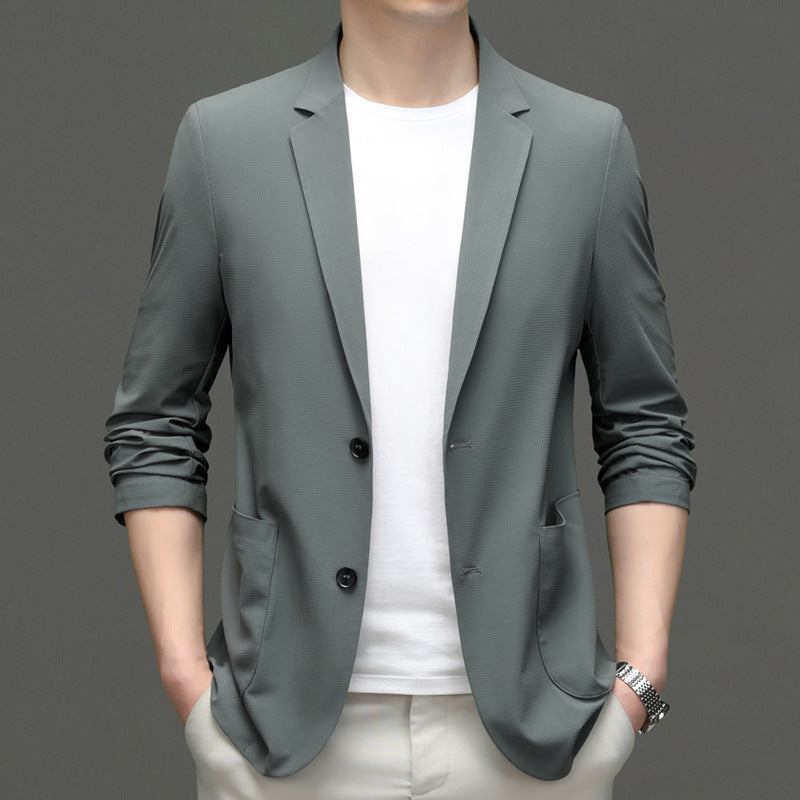 Herren eleganter Blazer mit strukturierter Oberfläche und modernen Akzenten Echoarchiv