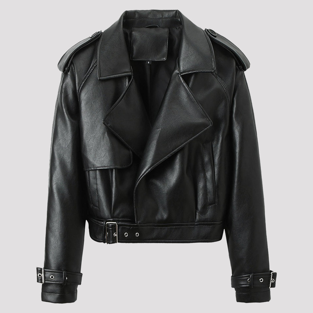 Damen Modische Bikerjacke mit asymmetrischem Reißverschluss Echo Archiv