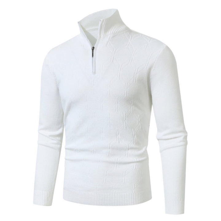 Herren Strickpullover mit modernem Strukturmuster Echoarchiv