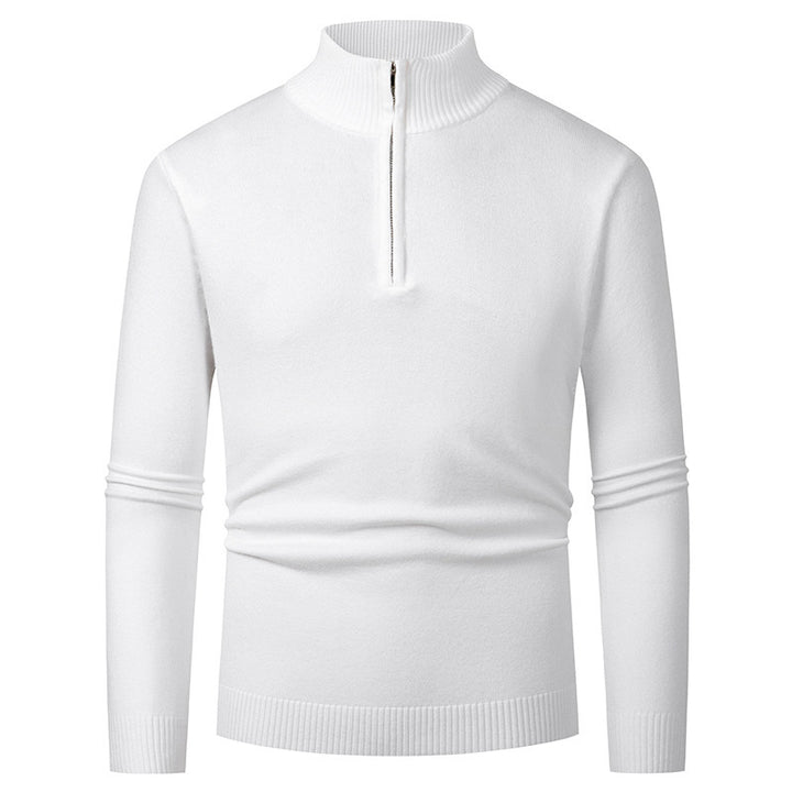 Herren eleganter Rollkragenpullover mit durchgehendem Reißverschluss Echoarchiv