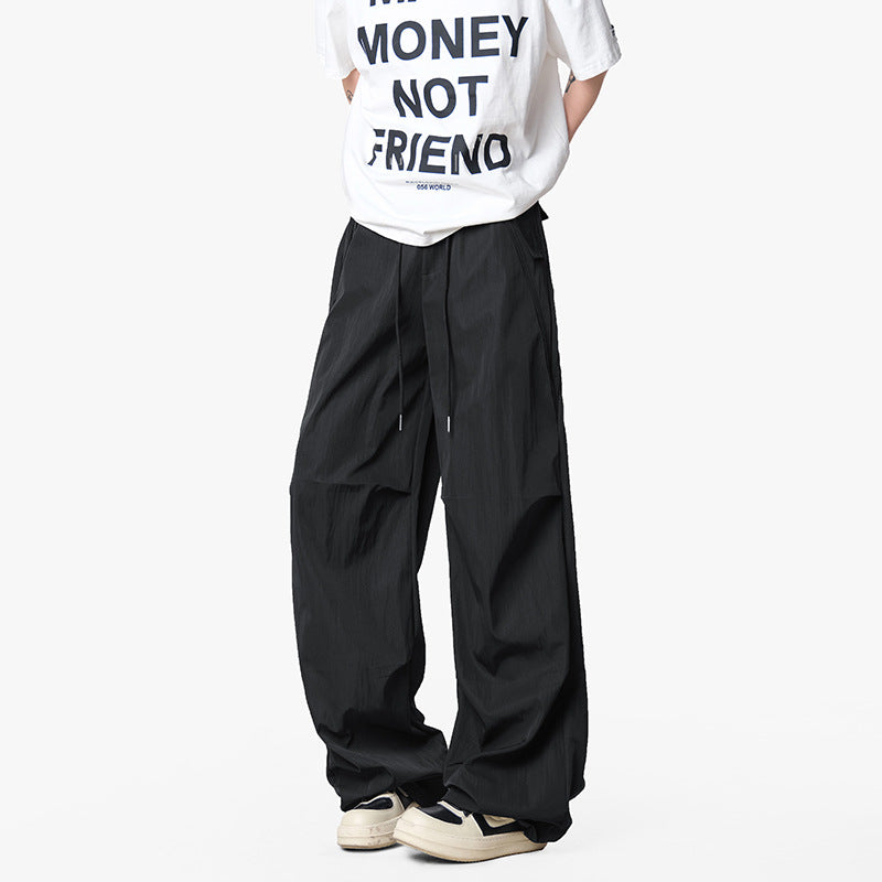 Herren Weite Funktions-Nylonhose mit Tunnelzugbund, Utility-Taschen & Baggy-Silhouette Echoarchiv