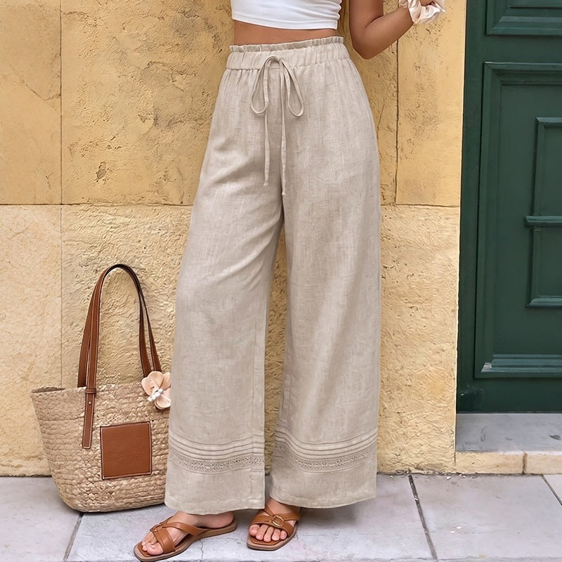 Damen Lockere Leinenhose Echo Archiv