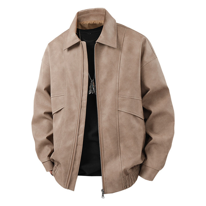 Herren Übergangsjacke im lässigen Vintage-Stil mit seitlichen Eingrifftaschen und elastischen Bündchen Echoarchiv