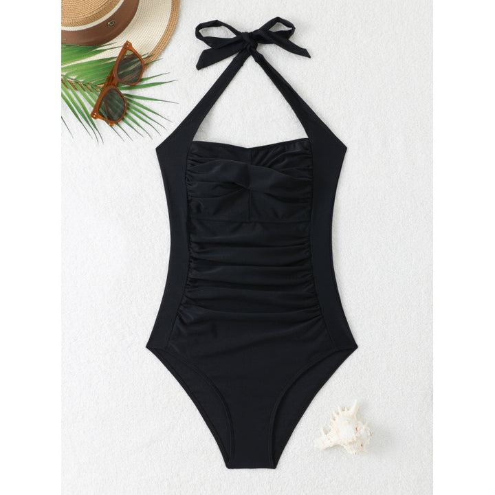 Damen Eleganter Wickel-Badeanzug mit Raffungen Echo Archiv