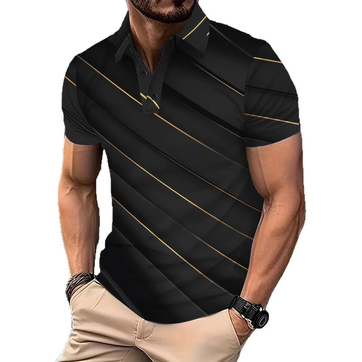 Herren Poloshirt mit innovativem Strukturdesign und modernen Akzenten Echoarchiv