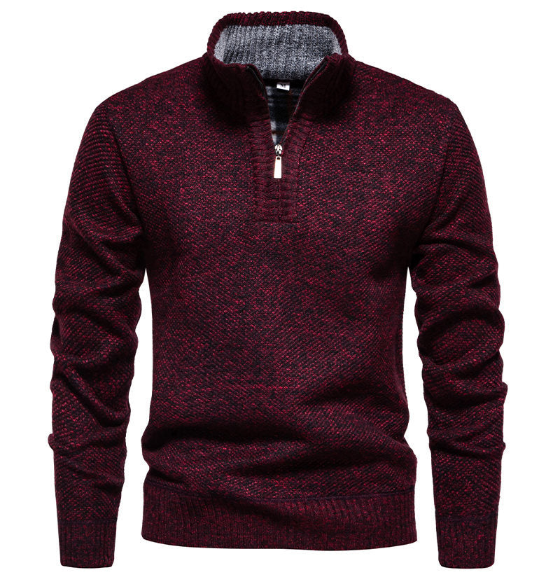 Herren Zip-Pullover mit strukturiertem Design Echoarchiv