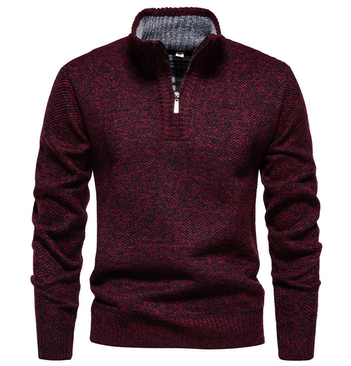 Herren Zip-Pullover mit strukturiertem Design Echoarchiv