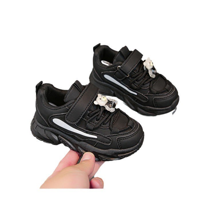 Damen Sportliche Kindersneaker mit niedlichen Tierapplikationen und hochelastischem Klettverschluss Echo Archiv