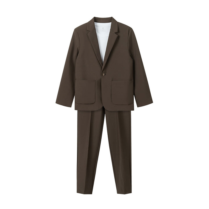 Damen Zweiteiliges Oversize-Blazer- und konisch geschnittene Anzughose-Set Echoarchiv