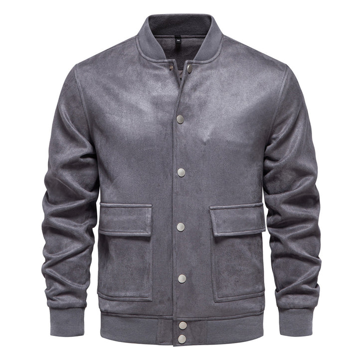 Herren leichter Kunstleder-Jacke mit praktischen Taschen Echoarchiv