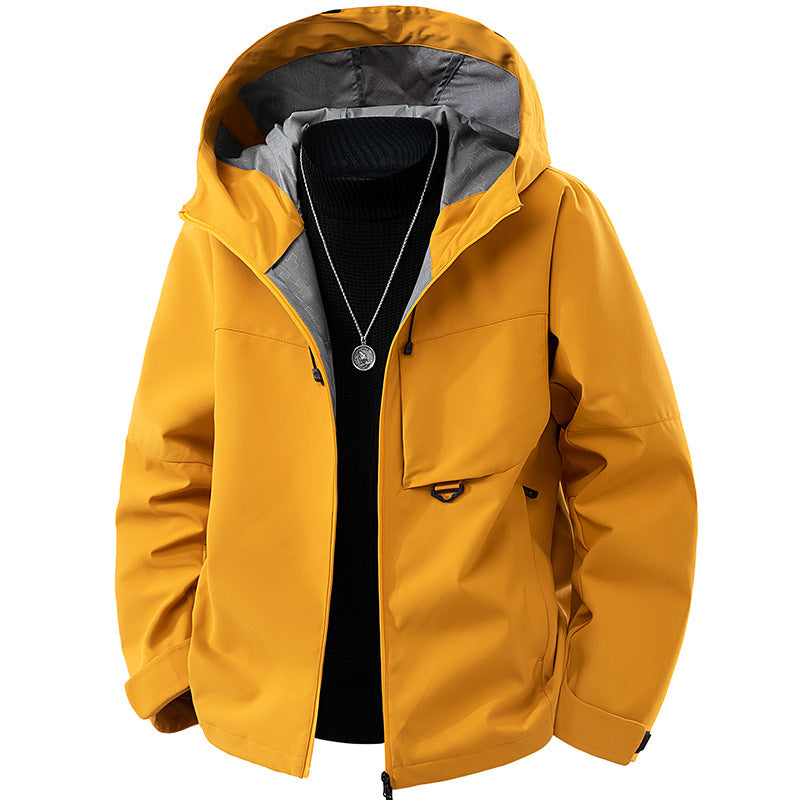 Herren technische Kapuzen-Softshelljacke mit verstellbarer Kapuze und Utility-Taschen Echo Archiv