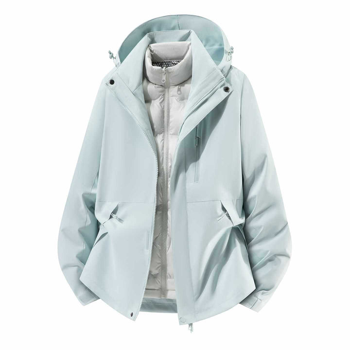 Herren Wasserfeste dreiteilige Winterjacke mit abnehmbarer Daunen-Innenjacke und Kapuze Echo Archiv