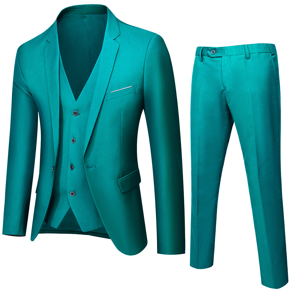 Herren nan dreiteiliges Business-Anzugset mit tailliertem Einreiher-Sakko, schmal geschnittener Weste und elegant geschnittener Anzughose Echo Archiv