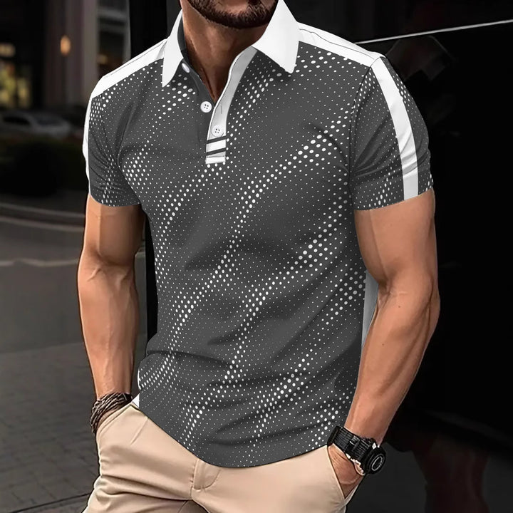 Herren Modern Graphic Performance Polo-Shirt Echoarchiv