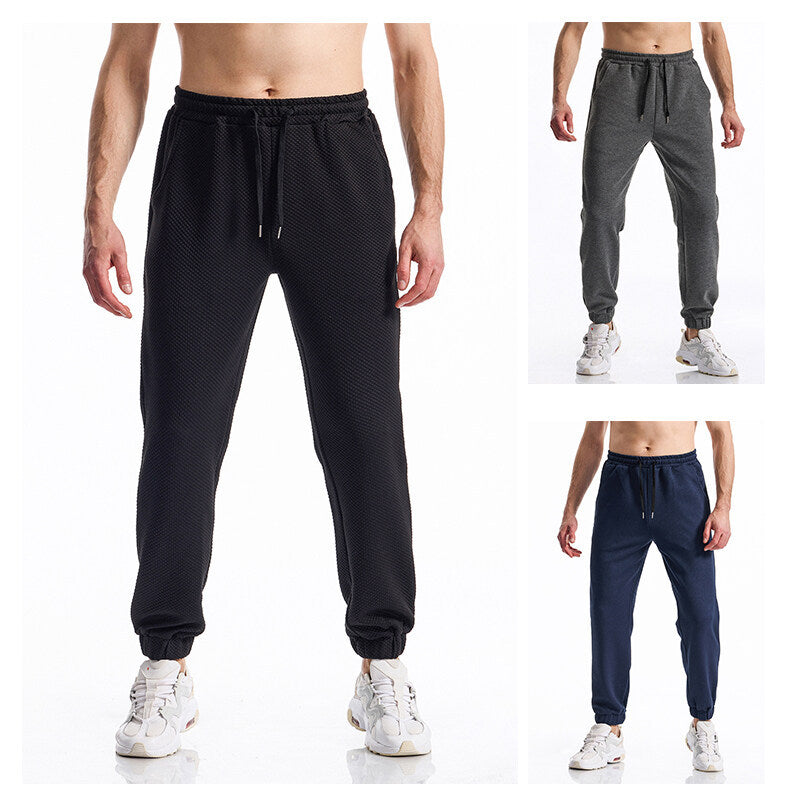 Herren Texturierte Jogginghose mit elastischem Bund, Tunnelzug und gebündeltem Beinabschluss Echo Archiv
