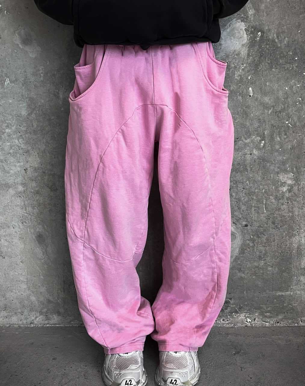 Herren nan Oversize-Freizeitjogger mit geschwungenen Nahtdetails, Kordelzugbund und elastischen Beinabschlüssen Echo Archiv