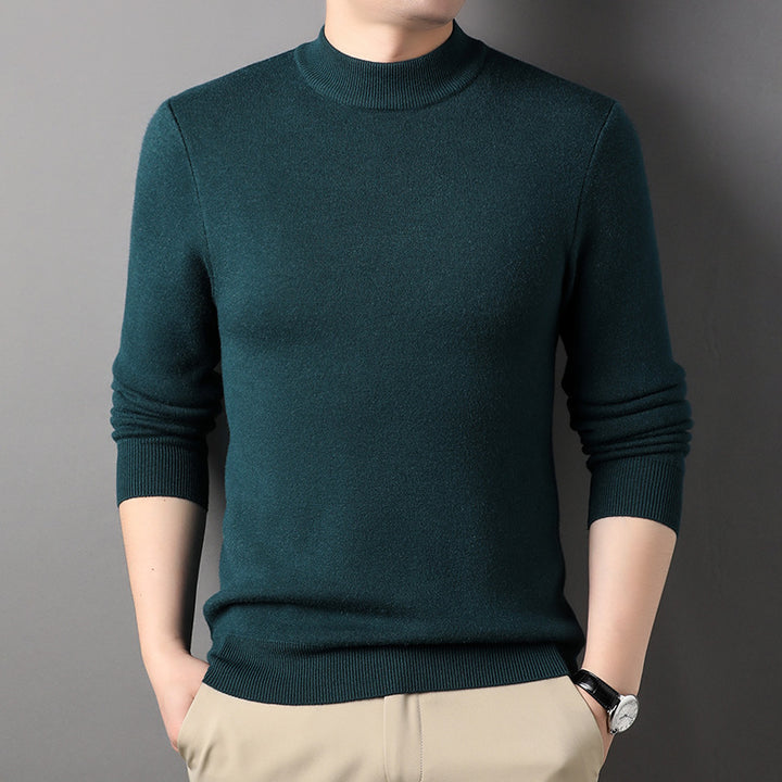 Herren Eleganter Strickpullover mit modernem Stehkragen Echoarchiv