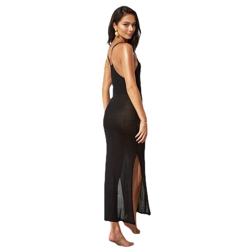 Damen elegantes Strickmaxikleid mit faszinierenden Cut-Out-Details Echo Archiv