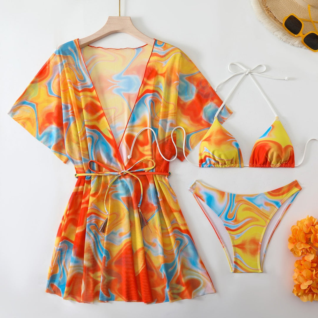 Damen Bikiniset mit passendem Wickelkleid Echo Archiv
