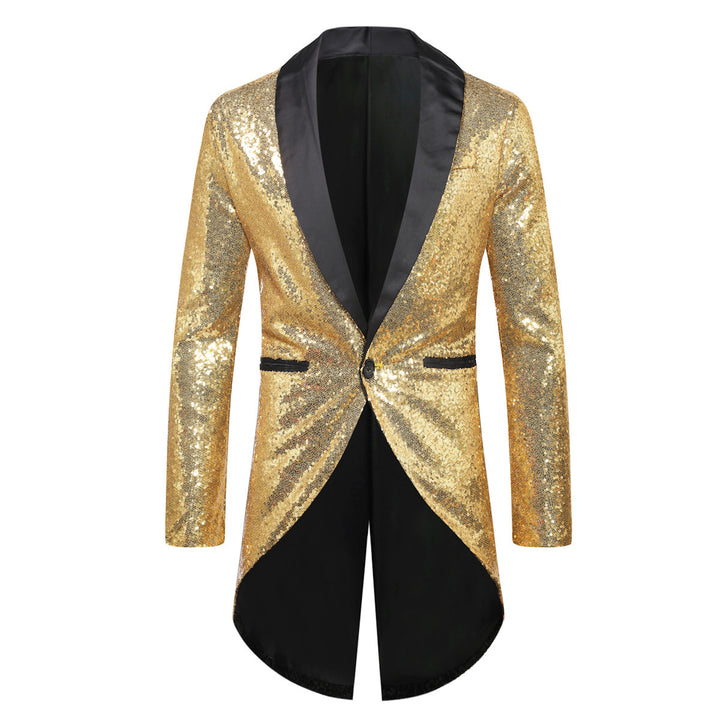 Herren eleganter Paillettenblazer mit luxuriösen Details Echoarchiv
