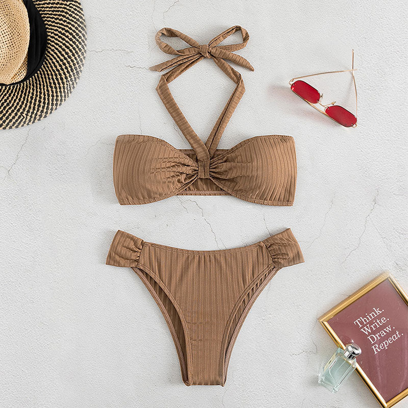 Damen Bandeau-Bikini mit modischem Drapé-Design Echo Archiv