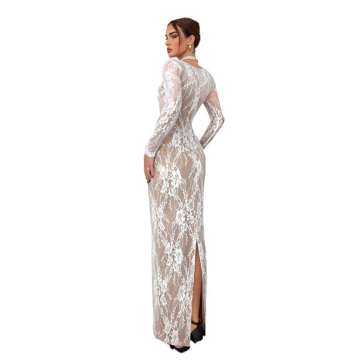 Damen Spitzenkleid mit transparentem Design und eleganten Details Echo Archiv