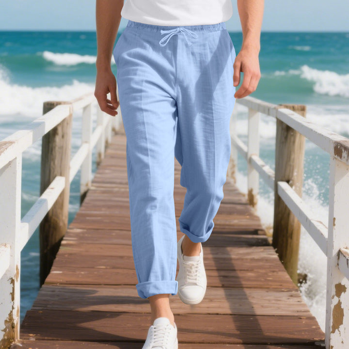 Herren luftige Freizeithose mit verstellbarem Bund Echoarchiv