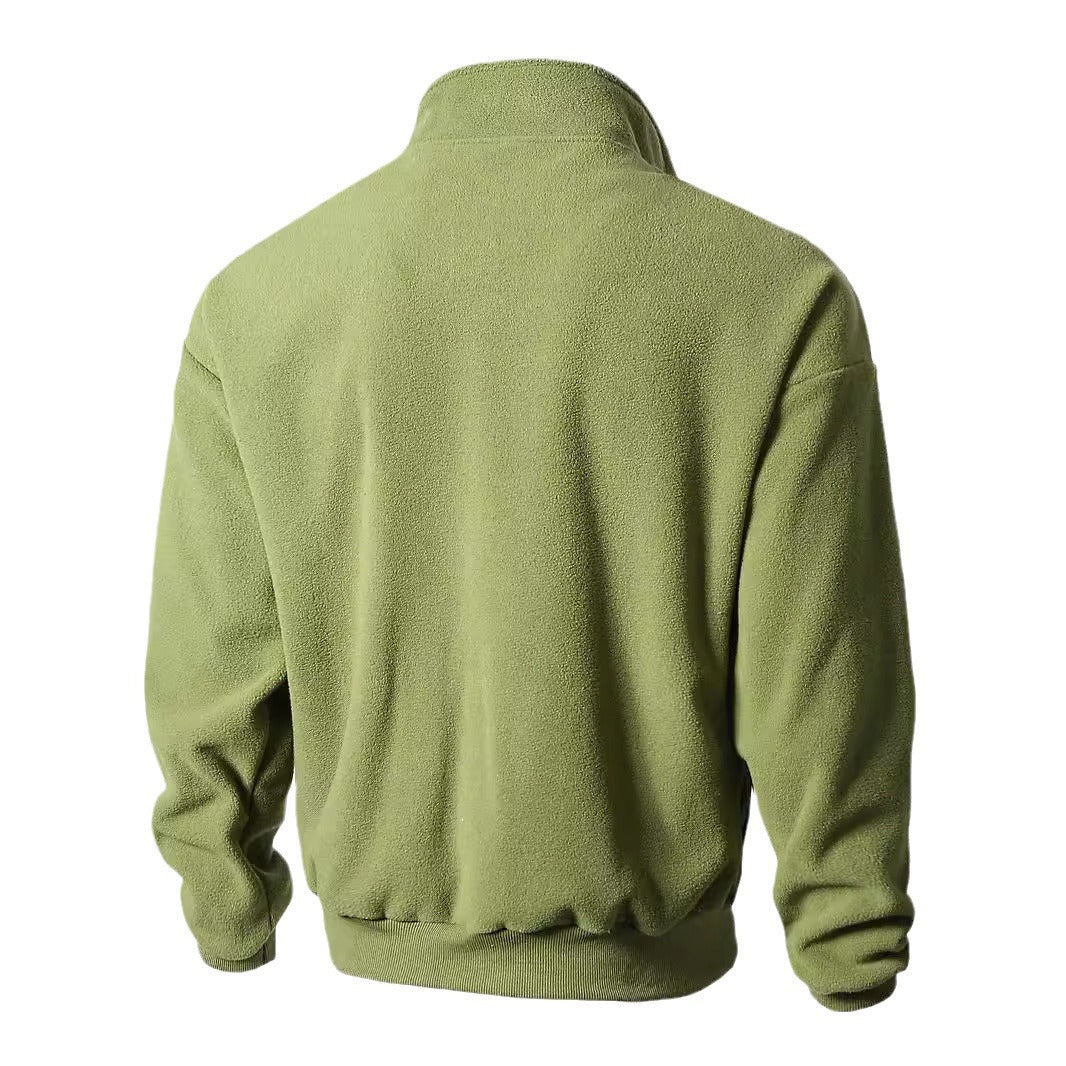 Herren Fleecejacke mit hohem Kragen und Reißverschluss Echoarchiv