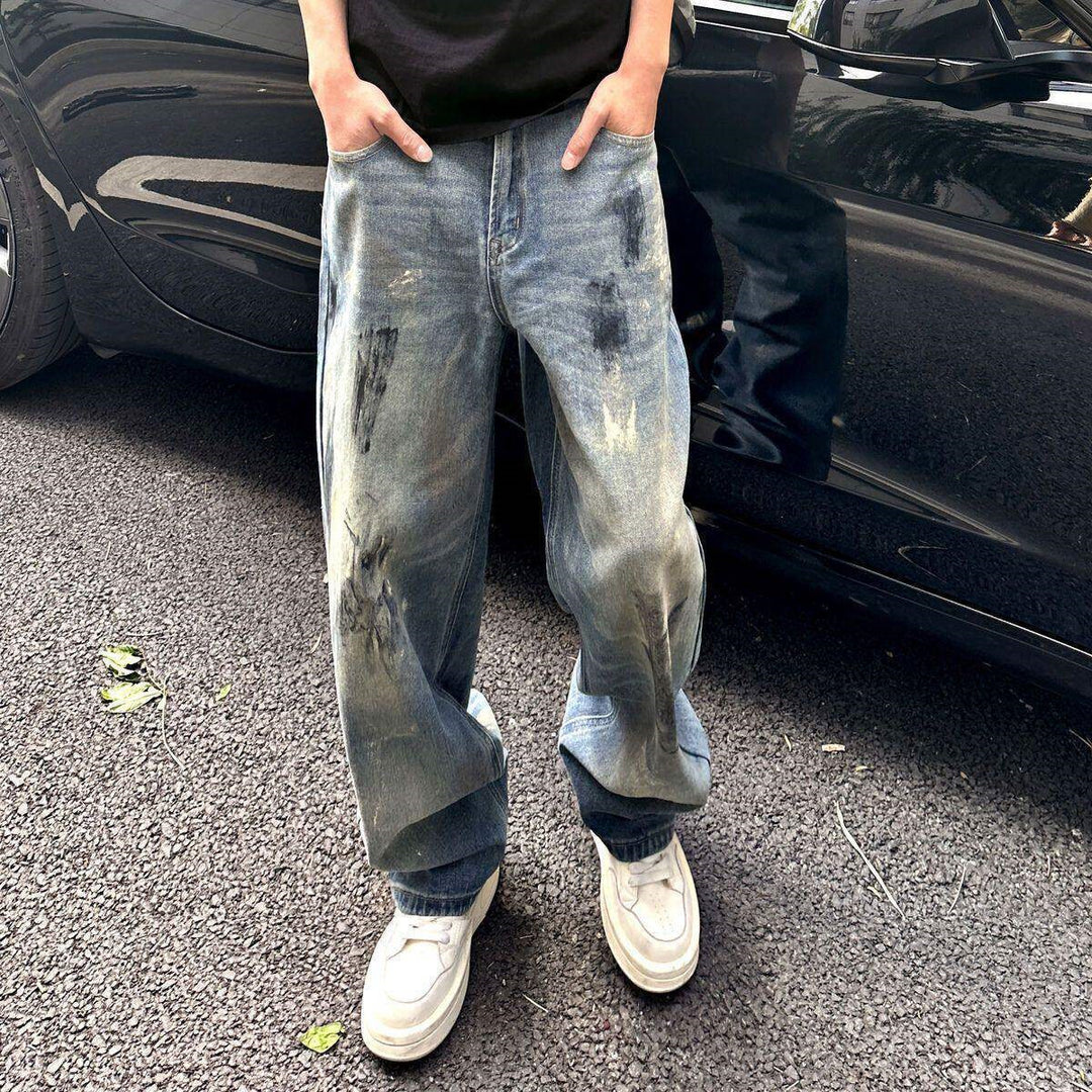 Herren Bequeme Oversized-Jeans Echoarchiv