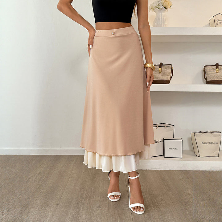 Damen Eleganter Maxirock mit Rüschendetails Echo Archiv