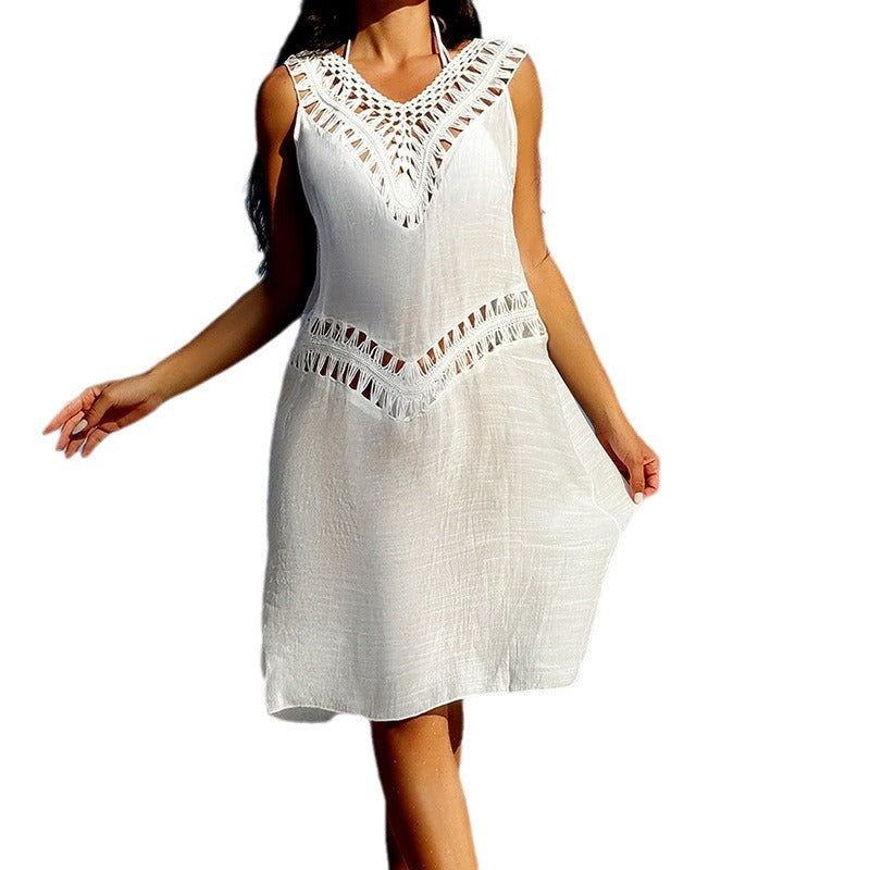 Damen trendiges Häkelkleid mit raffinierter Schnittführung und luftiger Silhouette Echo Archiv