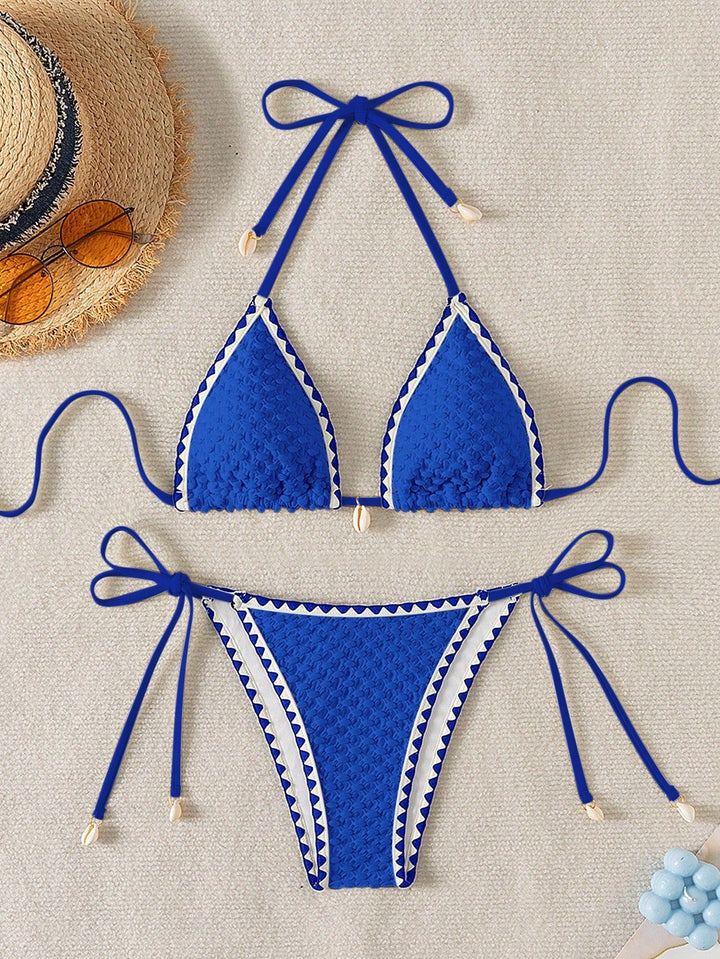 Damen Triangel-Bikini mit zarten Muschelverzierungen Echo Archiv