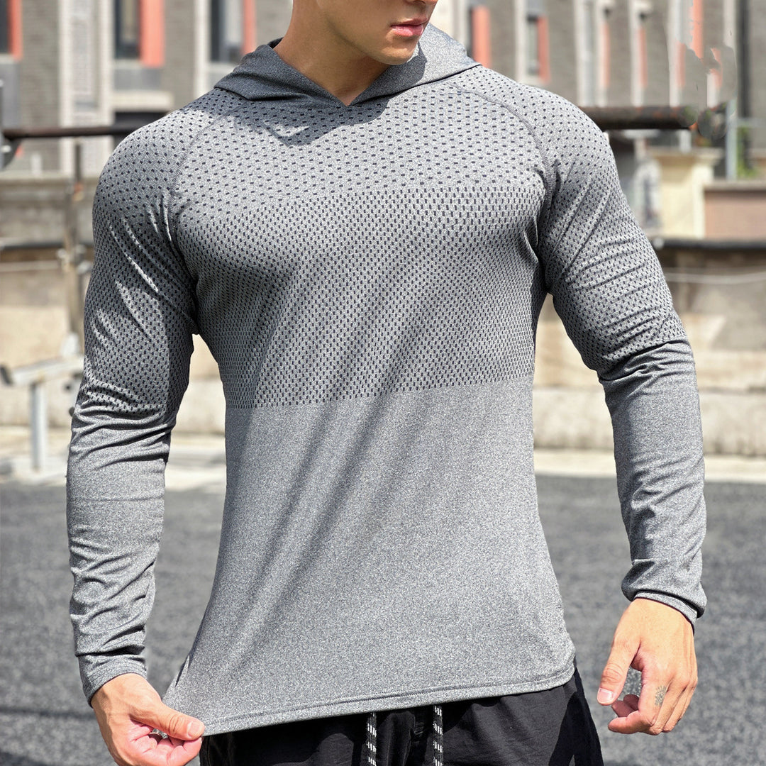 Herren Sportliches Langarmshirt mit atmungsaktivem Mesh-Einsatz Echoarchiv