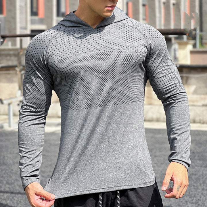Herren Sportliches Langarmshirt mit atmungsaktivem Mesh-Einsatz Echoarchiv