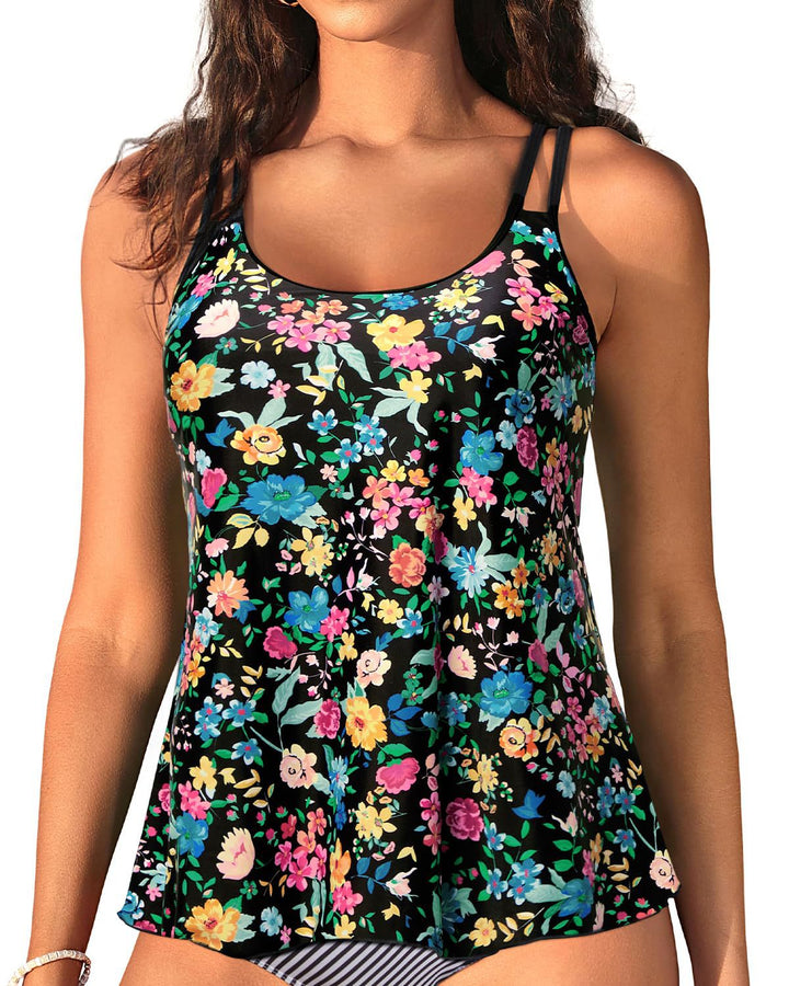 Damen Sportliches Tanktop mit verstellbaren Trägern Echo Archiv
